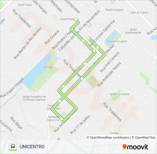 46 UNICENTRO Bus Line Map
