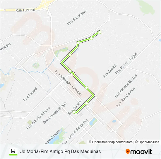 38 JARDIM MORIÁ Bus Line Map