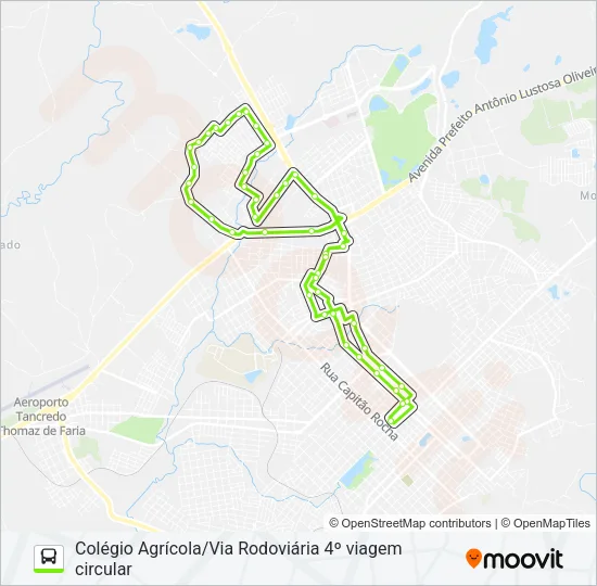 19 COL. AGRÍCOLA VIA RODOVIÁRIA -19403 Bus Line Map