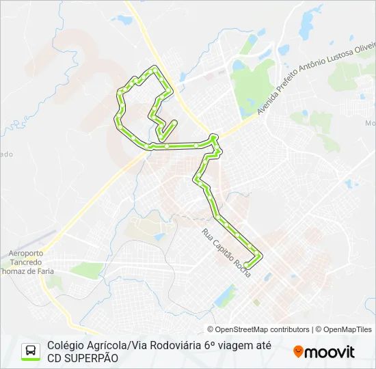 19 COL. AGRÍCOLA VIA RODOVIÁRIA -19403 Bus Line Map