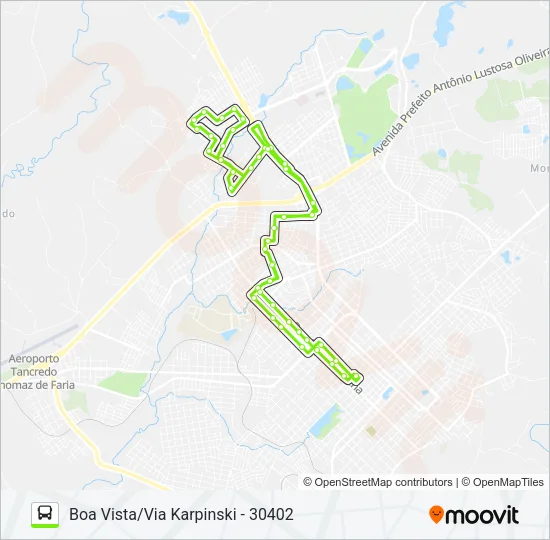 30 BOA VISTA VIA KARPINSKI Bus Line Map