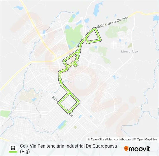 13 CONRADINHO/CDI VIA GUAIRA Bus Line Map