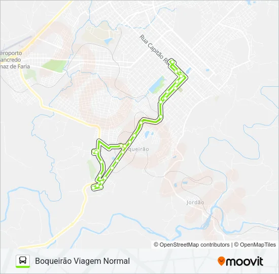 1 BOQUEIRÃO Bus Line Map