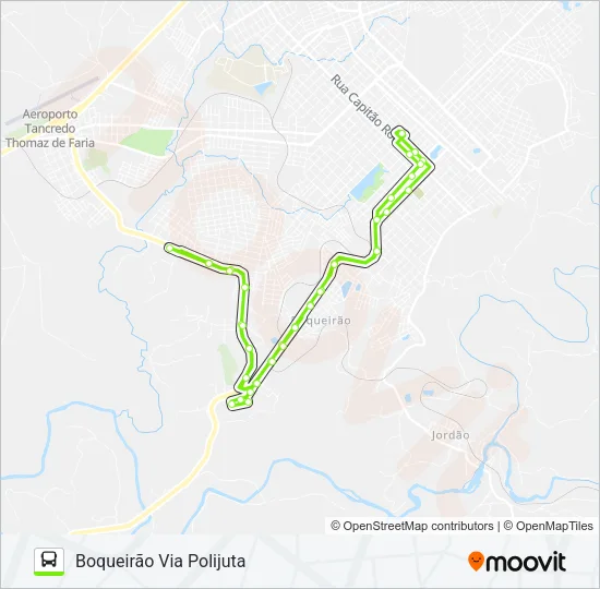 1 BOQUEIRÃO Bus Line Map