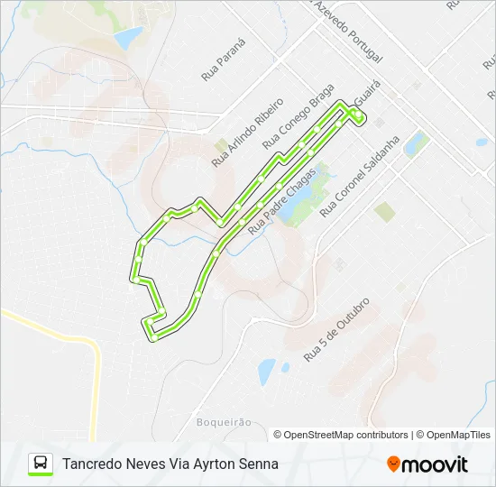 52 TANCREDO NEVES VIA AYRTON SENNA Bus Line Map