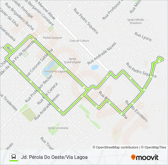 7 JD. PÉROLA DO OESTE Bus Line Map