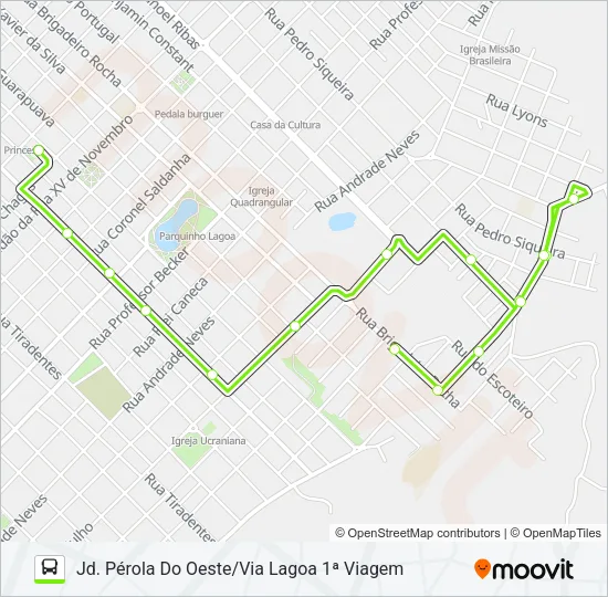 7 JD. PÉROLA DO OESTE Bus Line Map
