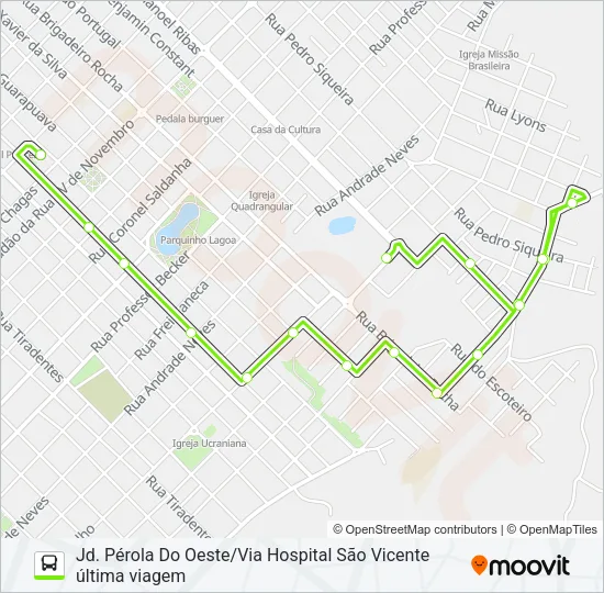 7 JD. PÉROLA DO OESTE Bus Line Map