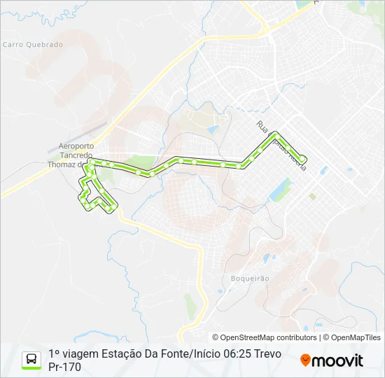 15 AEROPORTO Bus Line Map
