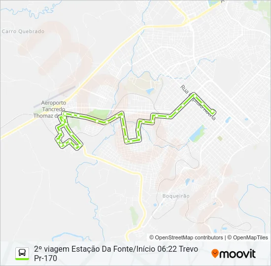 15 AEROPORTO Bus Line Map
