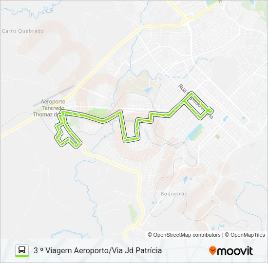 15 AEROPORTO Bus Line Map