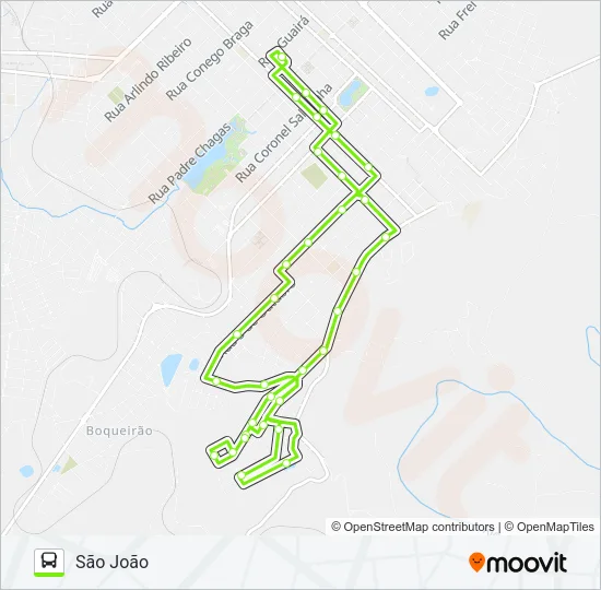21 SÃO JOÃO Bus Line Map
