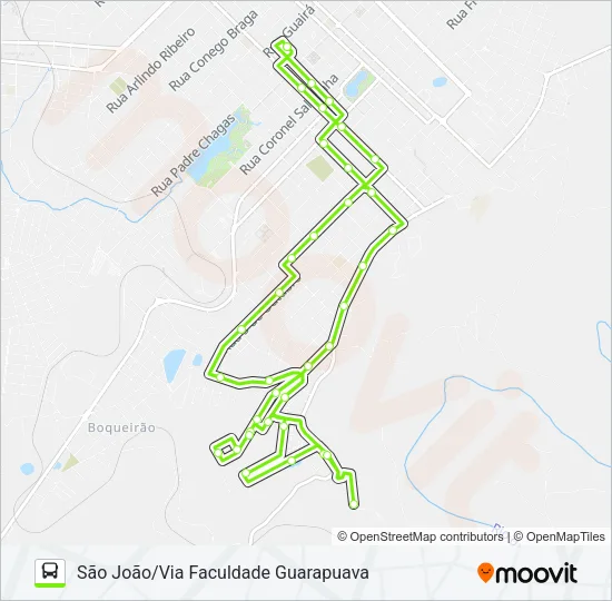 21 SÃO JOÃO Bus Line Map