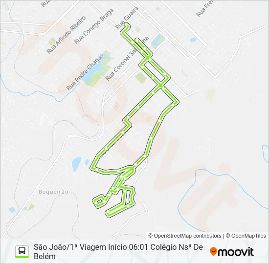 21 SÃO JOÃO Bus Line Map