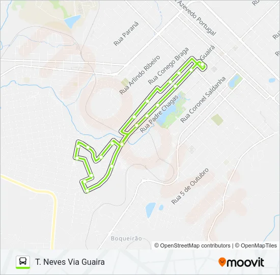 29 TANCREDO NEVES VIA GUAIRA Bus Line Map