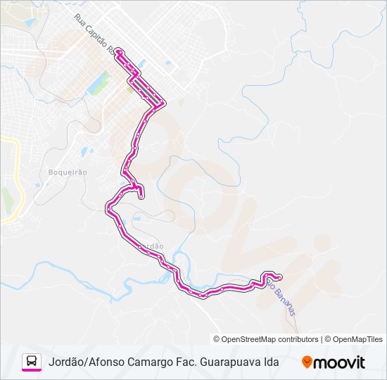 024 JORDÃO bus Line Map