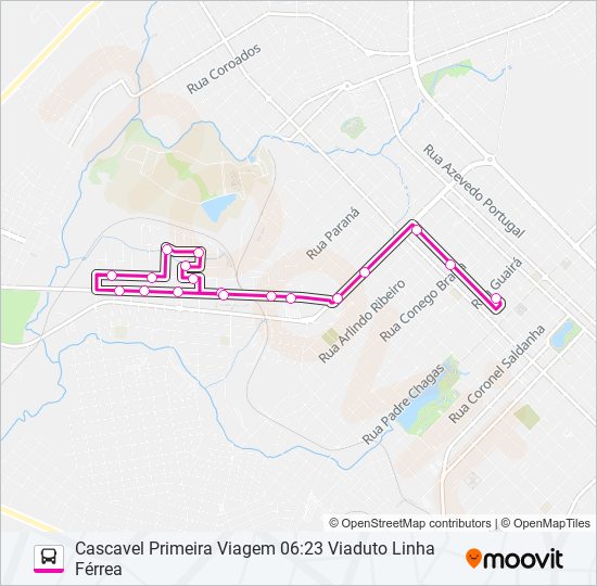 002 CASCAVEL bus Line Map