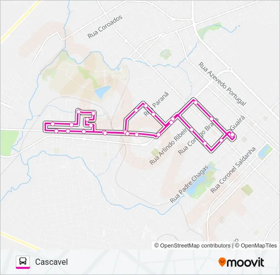 002 CASCAVEL Bus Line Map