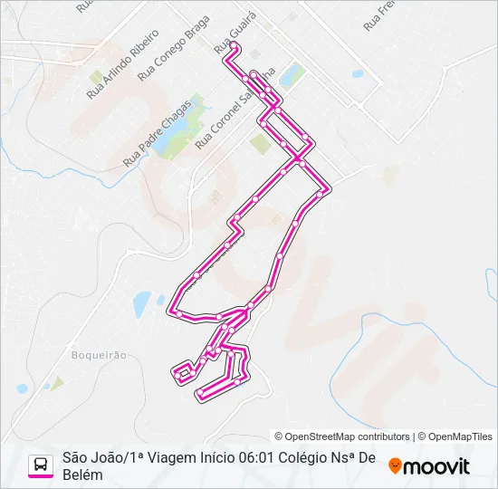 021 SÃO JOÃO Bus Line Map