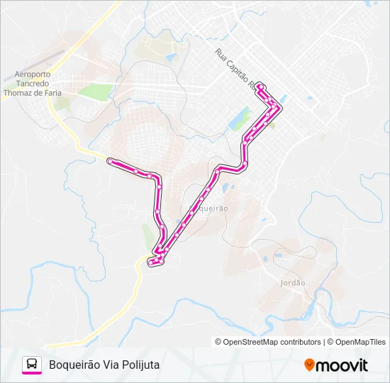 001 BOQUEIRÃO Bus Line Map