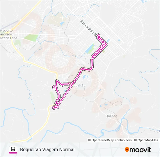 001 BOQUEIRÃO Bus Line Map
