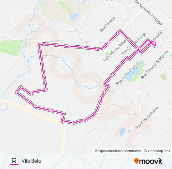 010 VILA BELA Bus Line Map