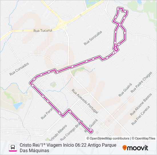 Mapa de 048 CRISTO REI de autobús