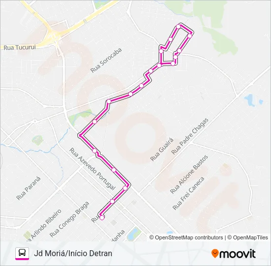 038 JARDIM MORIÁ Bus Line Map