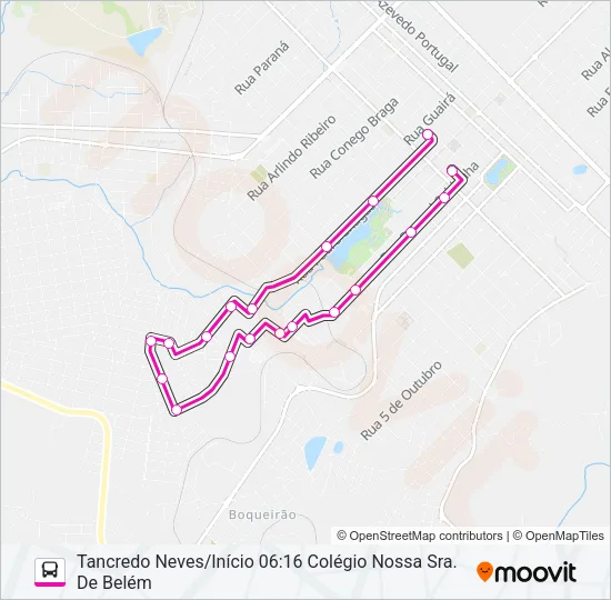 017 TANCREDO NEVES Bus Line Map