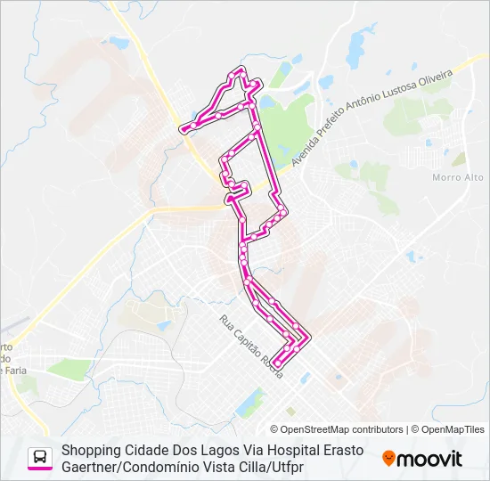 050 UTFPR/SHOPPING Bus Line Map