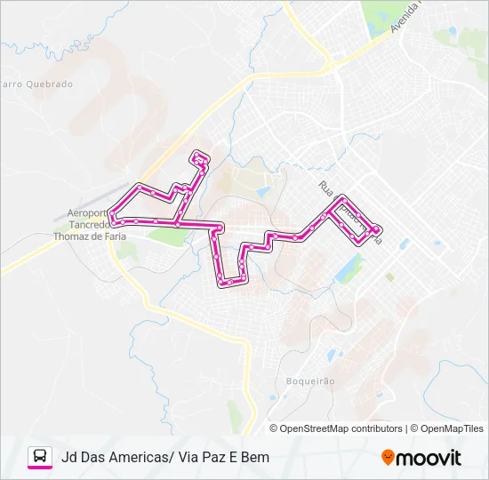 022 JD DAS AMERICAS Bus Line Map