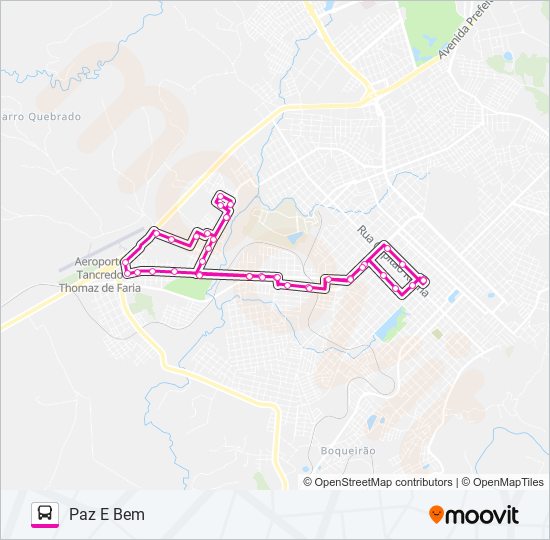 Mapa de 031 JD. AMÉRICAS P BEM de autobús