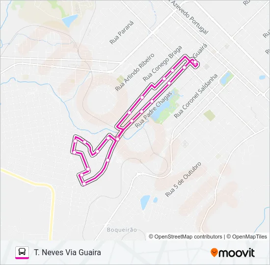 029 T. NEVES VIA GUAIRA Bus Line Map