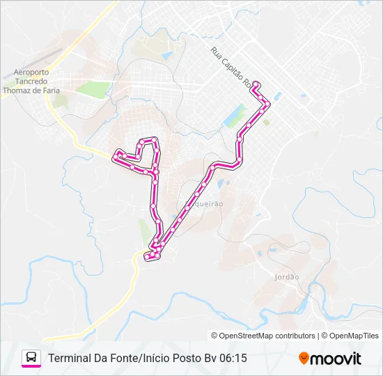 028 BOQUEIRÃO VIA GUAIRA Bus Line Map