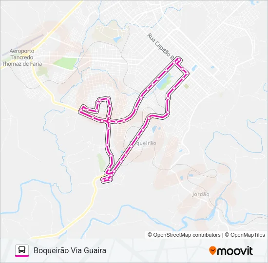 028 BOQUEIRÃO VIA GUAIRA Bus Line Map