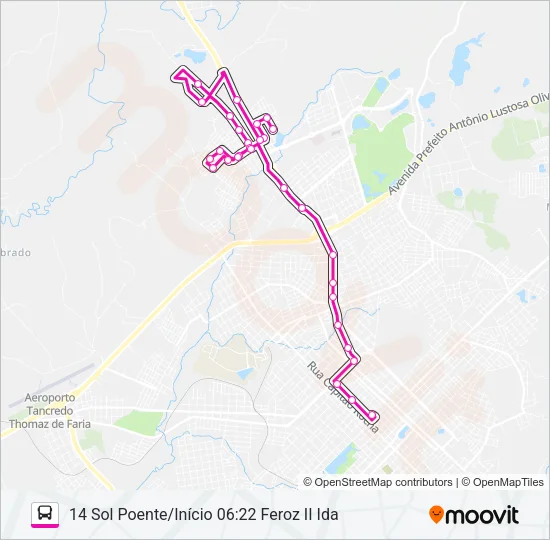 014 SOL POENTE/FEROZ II VIA GUAIRA Bus Line Map
