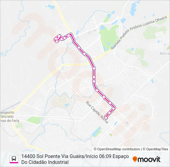 014 SOL POENTE/FEROZ II VIA GUAIRA Bus Line Map