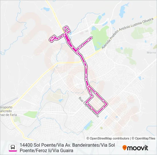 014 SOL POENTE/FEROZ II VIA GUAIRA Bus Line Map
