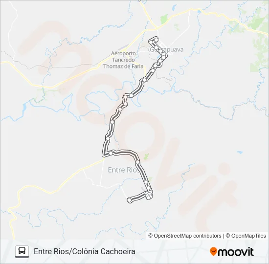 01 GUARAPUAVA/ENTRE RIOS Bus Line Map