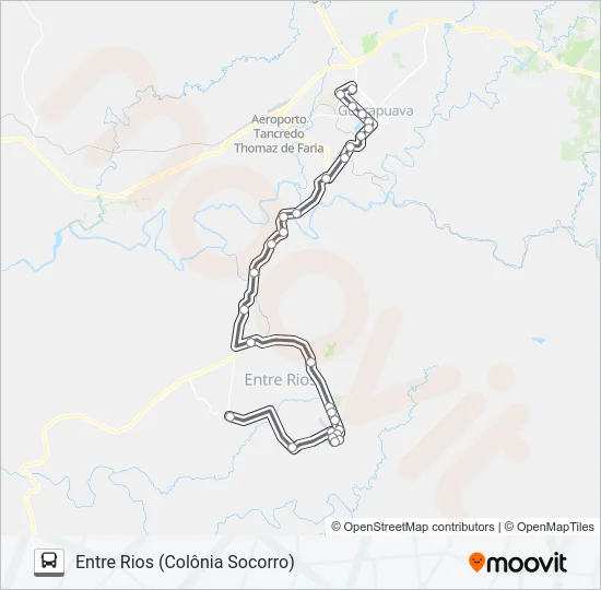 01 GUARAPUAVA/ENTRE RIOS Bus Line Map