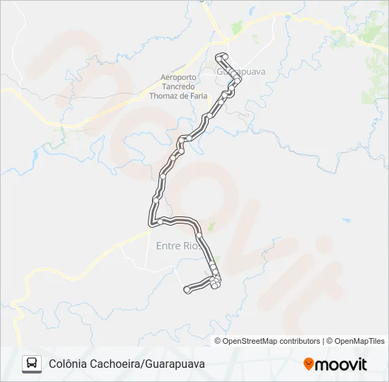 02 ENTRE RIOS/GUARAPUAVA Bus Line Map