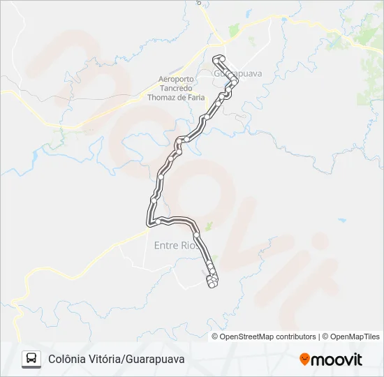 02 ENTRE RIOS/GUARAPUAVA Bus Line Map