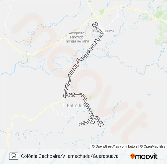 02 ENTRE RIOS/GUARAPUAVA Bus Line Map
