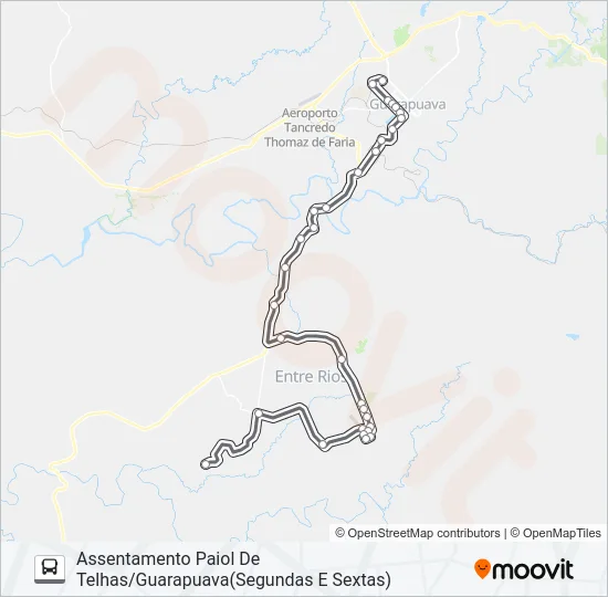 02 ENTRE RIOS/GUARAPUAVA Bus Line Map