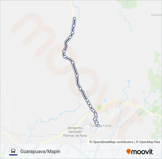 01 GUARAPUAVA/PAMEIRINHA Bus Line Map