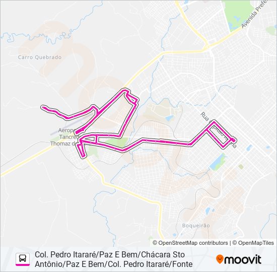 Mapa de 027 INTERBAIRROS de autobús