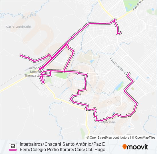 Mapa de 027 INTERBAIRROS de autobús