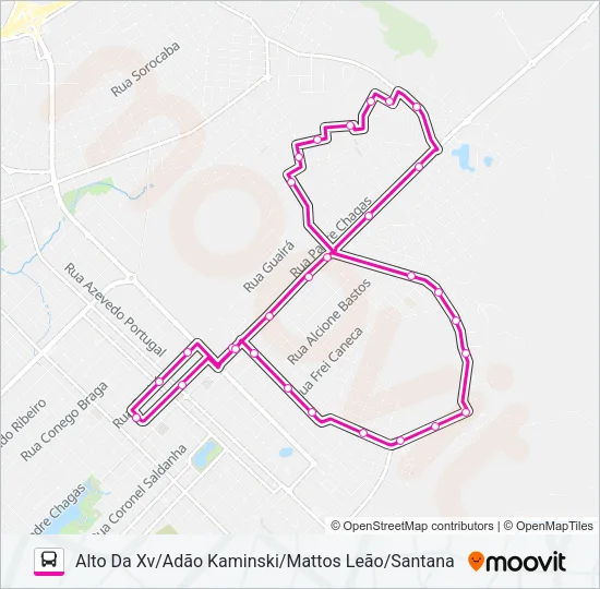 0002 INTERBAIRROS Bus Line Map
