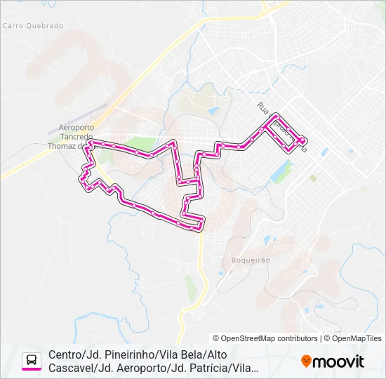 0007 INTERBAIRROS Bus Line Map