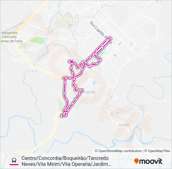 0008 INTERBAIRROS Bus Line Map
